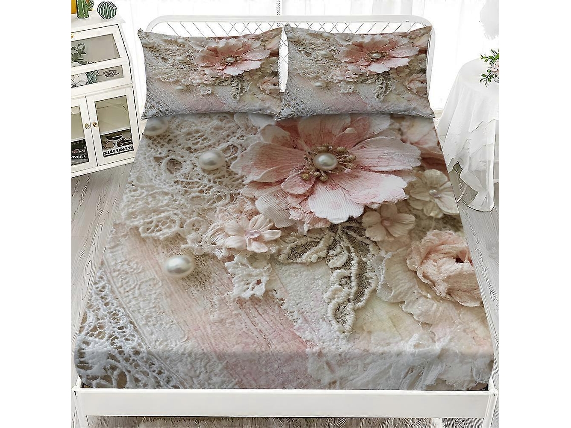 Jogo De Lençóis De Três Peças Com Elástico, Ideal Para Cama.wx0730033-100cm*190cm
