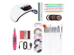 Kit De Ferramentas De Manicure (lâmpada Para Unhas De 54w, Branco) Eoocoo