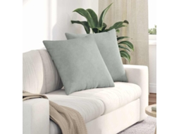 Vidaxl Travesseiros De Sofá 2 Pcs Cinzento-claro 80 X 80 Cm