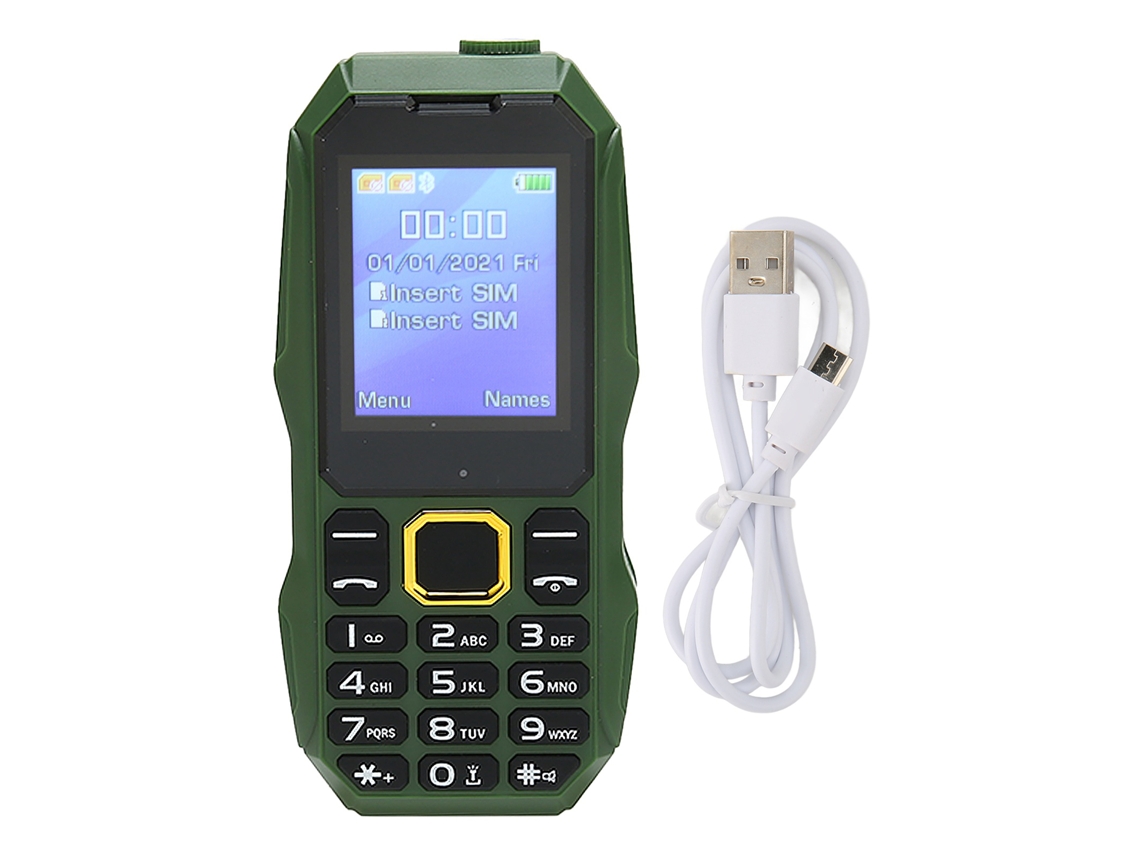 Aetheria telefone Móvel para Idosos 1.8 Polegadas Lcd Botões Grandes Bateria 5800mah Dual Sim Verde