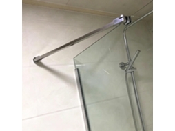 Barra De Suporte Quadrada Para Chuveiro, Giratória Em 180°, Estabilizador De Porta Banheiro Parede A Vidro Em Aço