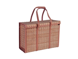 Cesta de Piquenique Trançada com Alça, Dobrável, para Frutas, Compras e Alimentos. GOKOCO