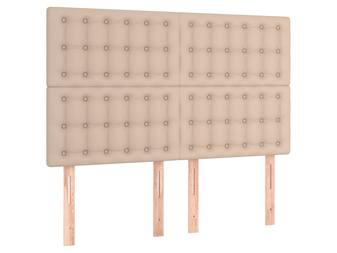 Cabeceira Cappuccino 144x5x118/128 Cm Couro Sintético MAISON EXCLUSIVE