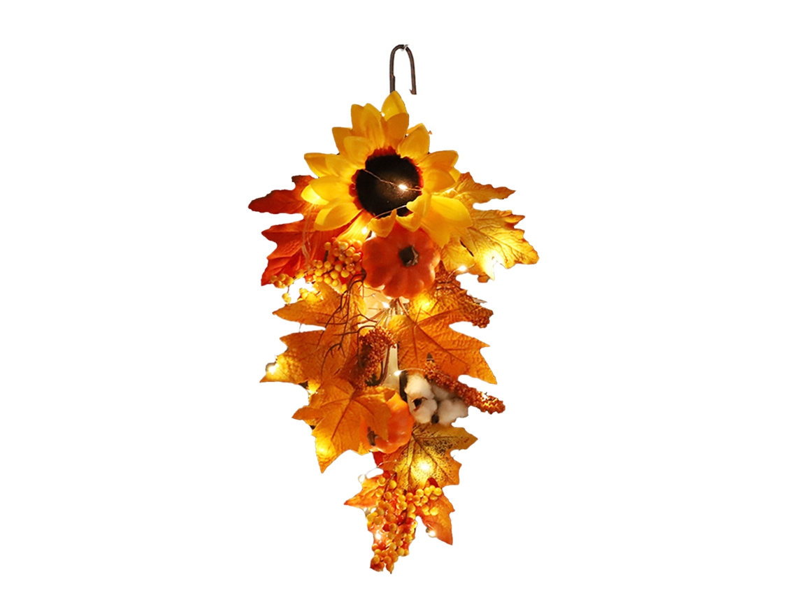 Decoração de Parede com Flores Artificiais e Luz LAXISCREED para Thanksgiving, para Casa, Mínimo 30 Peças