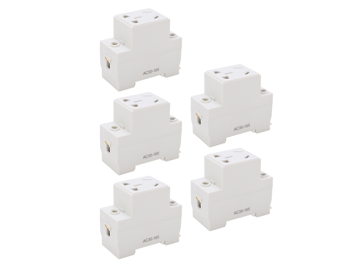 Tomada elétrica com 5 pinos, 250V, robusta, segura, modular industrial BRILVIBERA