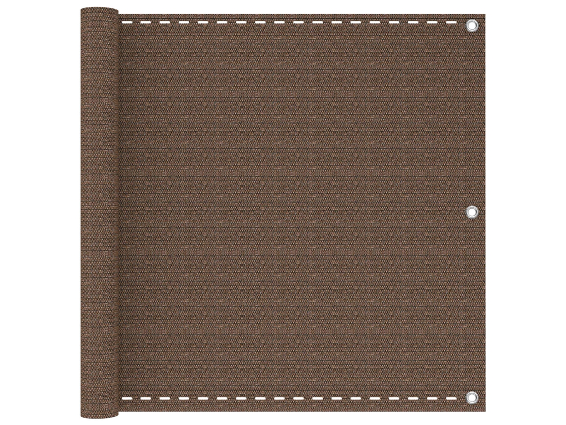Conjunto 1 Tela De Varanda Vidaxl Castanho Polietileno De Alta Densidade (75 X 700 Cm)