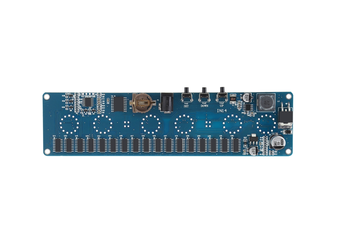 Kit de Placa de Relógio de Tubo Nixie In14 Diy com Luz Rgb Tela 24h Vintage Retro Dc12v