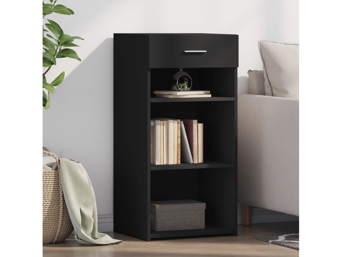 Vidaxl Aparador 45x42,5x93 Cm Derivados De Madeira Preto
