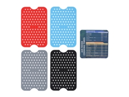 4pcs Forros Reutilizáveis de Silicone para Fritadeira Resistentes a Alta Temperatura e Tabela de Cozimento S/MARCA