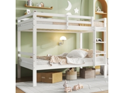 Beliche Infantil 90x200cm Com Escada 3 Níveis, Proteção Antiqueda, Separável Em 2 Camas Individuais