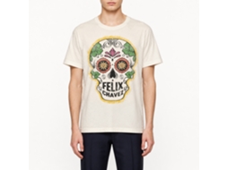 Rockinstone Rocky Movie Felix Chavez Skull Solid Natural Adult T-shirt Size:m