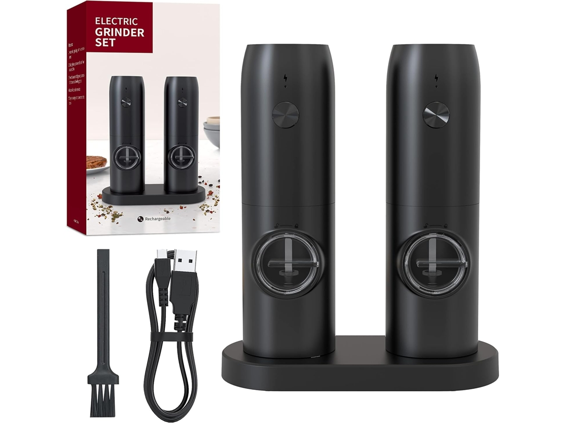 Moedor de Pimenta AQUAFORGE elétrico, recarregável, frasco inteligente