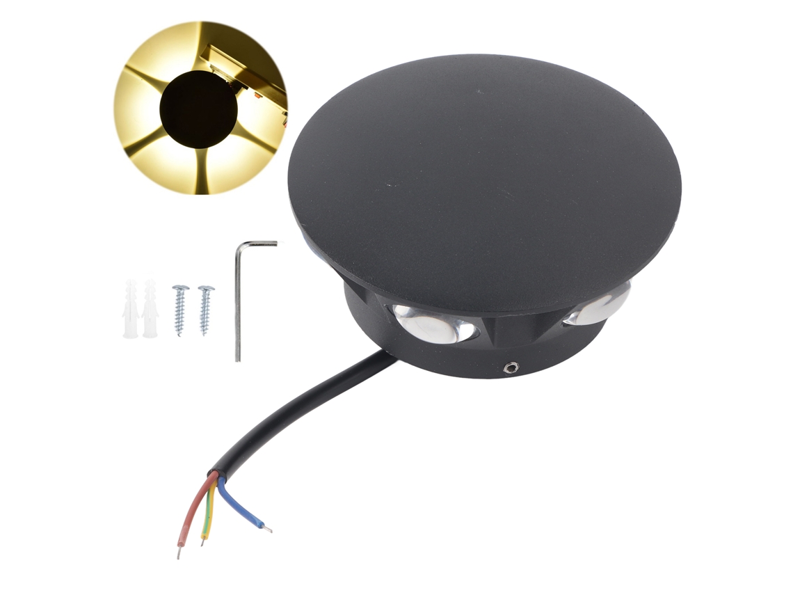 Luminária de Parede Led Mini Cogumelo Interior em Alumínio com 6 Lados CHABERLU
