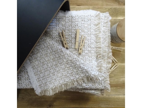 Manta Efeito Tweed Bege 130 X 170 Cm TRADILINGE