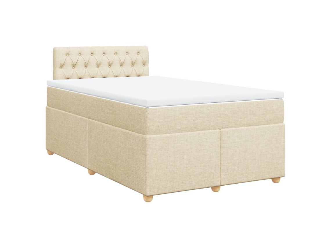 Box Spring Bed, Box Spring Beds Vidaxl Creme Tecido (120 X 190 Cm)