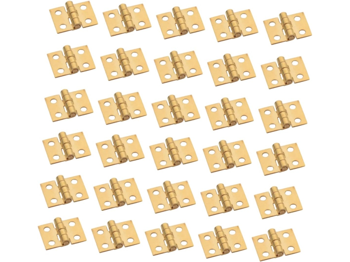 30 Mini Dobradiças De Cobre Para Caixa Madeira, Pequena Joias Diy