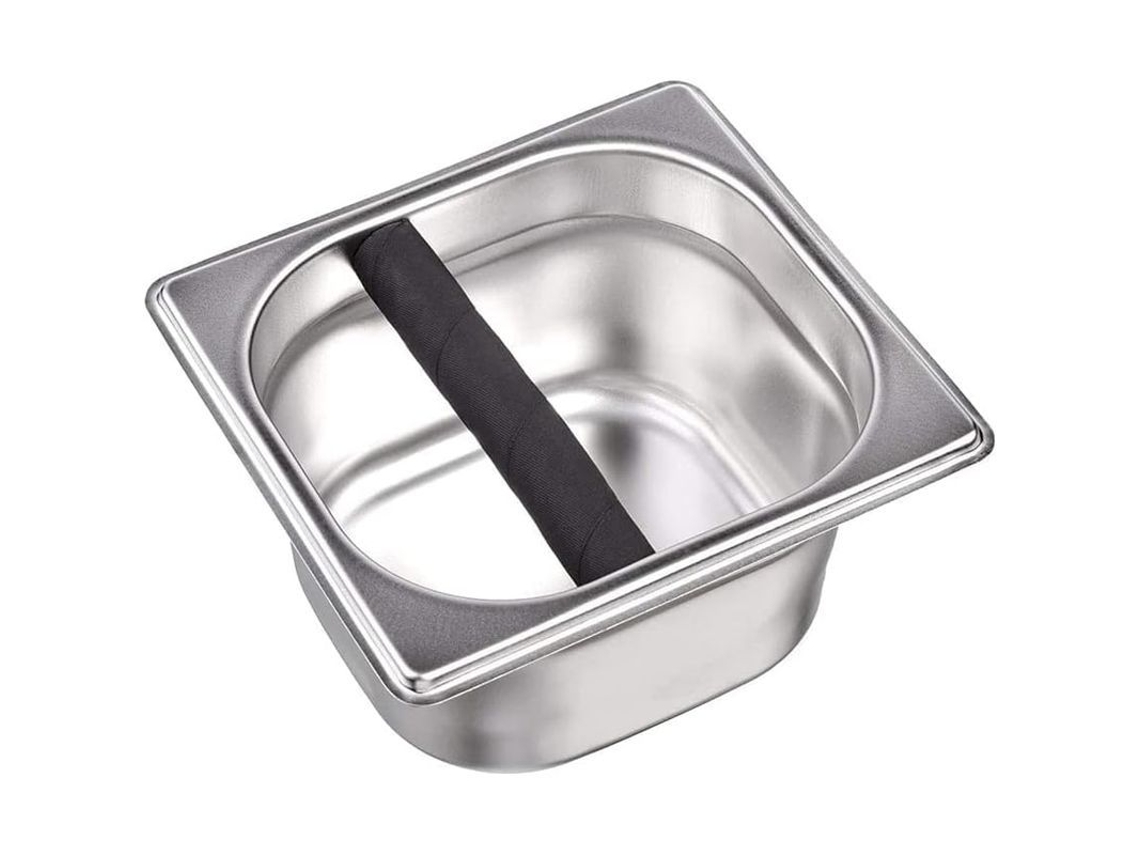 Caixa de batida de café Nova Line, aço inox, anti-deslizante, fácil de limpar