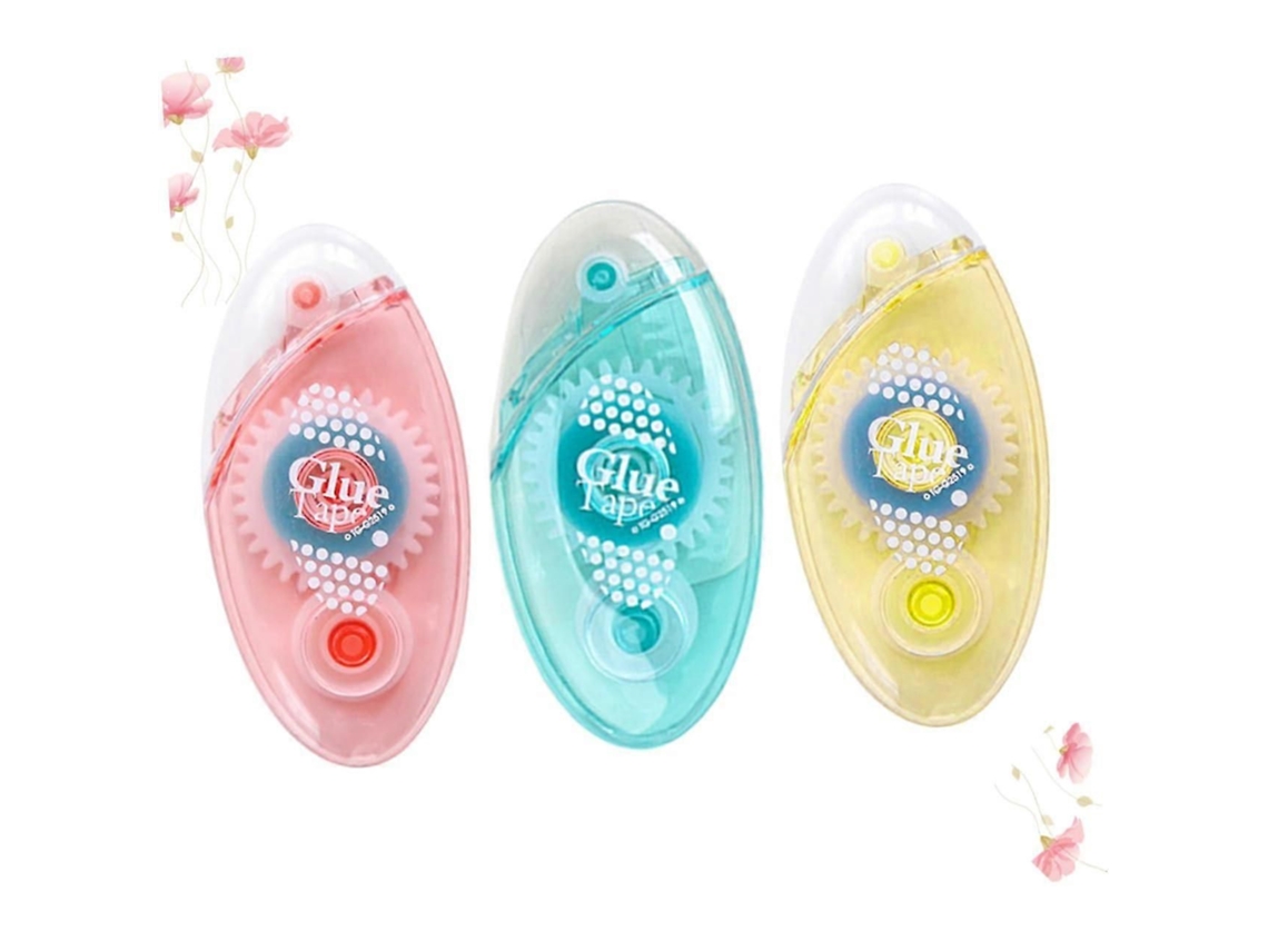 Rolo de Fita Adesiva Dupla Face Larga, Dispensador de Cola Forte para Scrapbooking e Artesanato Diy, Cor Aleatória. GOKOCO
