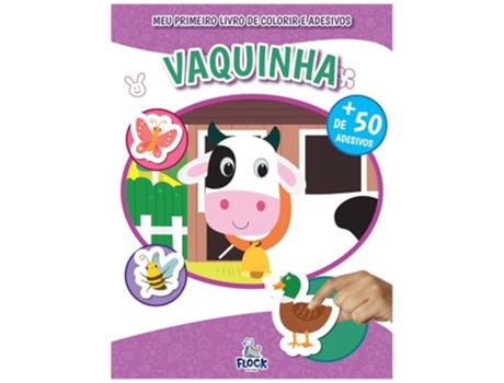 Livro Meu Primeiro Livro De Colorir E Adesivos Vaquinha de Mammoth World (Português)