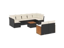 Garden Sofa Set, Garden Sofa Sets Vidaxl Preto Rattan / Vime (n/a)
