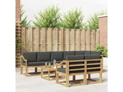 Vidaxl Conjunto De Sofás Para Exterior 9 Pcs Branco E Antracite