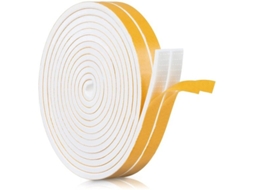 Tape De Aferrição Autocolante Para Portas E Janelas - Aferrição De Portas - Aferrição De Choque - Isolamento Acústico - 12x6mmx8m Branco