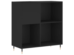 Record Cabinet, Record Cabinets Vidaxl Preto Madeira Processada (n/a)