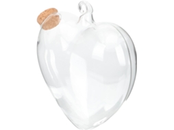 Garrafa Decorativa Vidro Transparente 16 Rolha Madeira Suspenso Decoração Jardim Origami Desejos Cm Vaso Casa GOKOCO