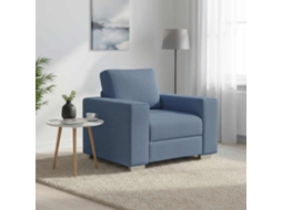 Vidaxl Poltrona Tecido Corduroy 100x77x82 Cm Azul