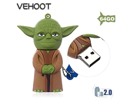 VEHOOT Usb 2.0 Jumpdrive 64 Gb Star Wars Yoda Memória Flash Drive