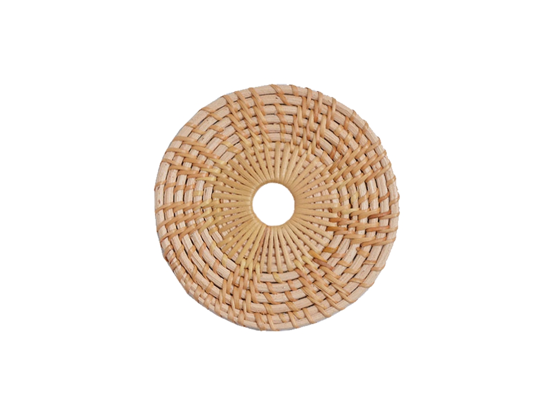 Apoio De Mesa De Comida Rattan Com Armazenamento E Isolação Térmica