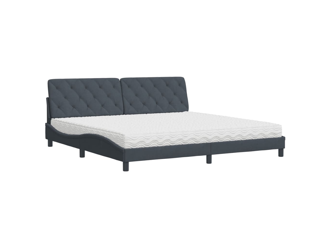 Bed, Beds Vidaxl Cinzeto Veludo (200 X 200 Cm)