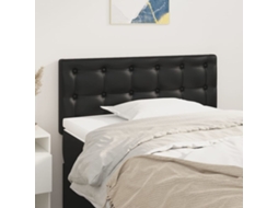 Cabecero de piel sintética 90x5x78/88 cm negro