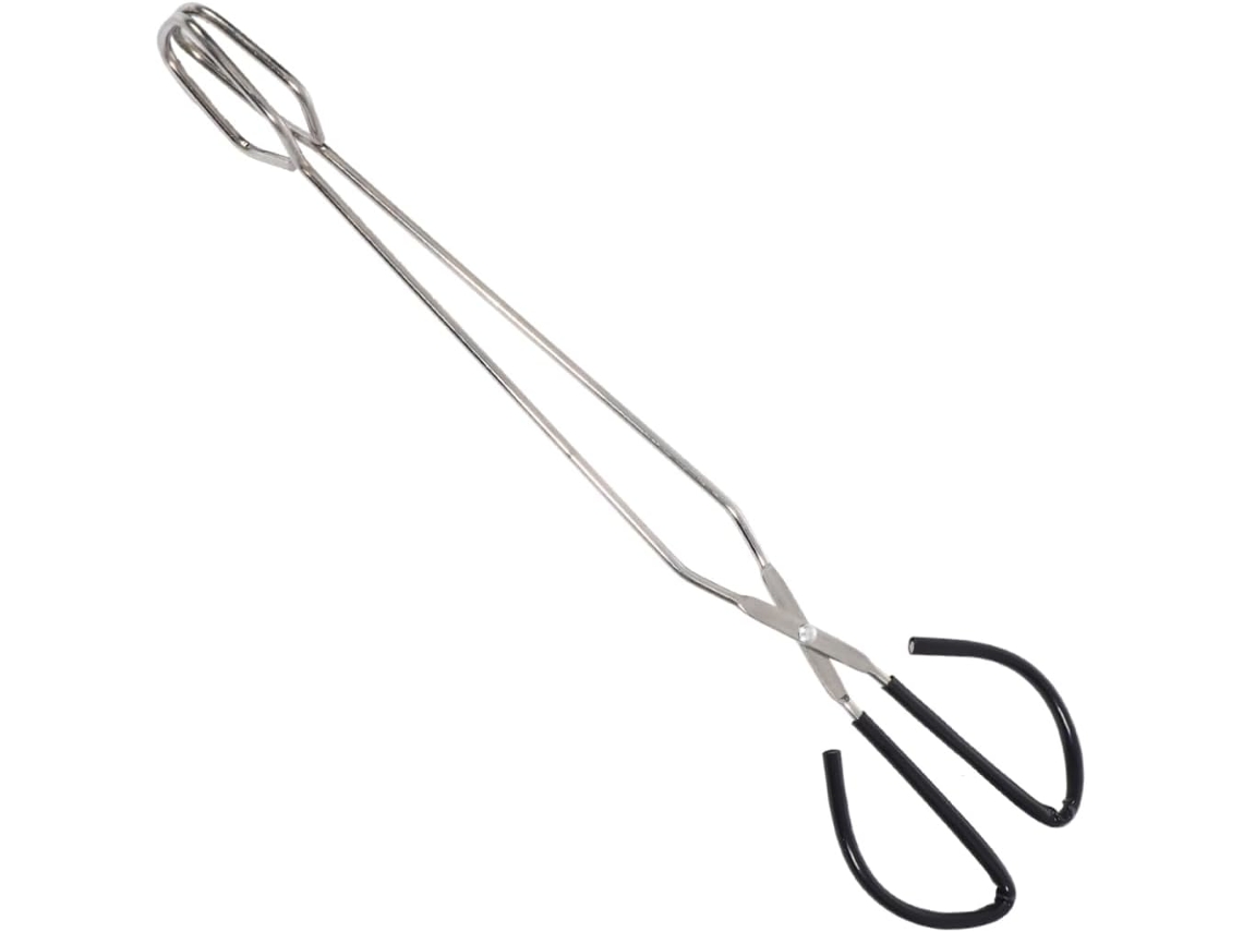 Pinça Para Carvão Bestonzon De 38cm Comprimento Em Aço Inoxidável Churrascos Ao Ar Livre, Multifuncional, Anti