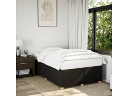 Vidaxl Estrutura De Cama Sem Colchão Preto 120x190 Cm Tecido