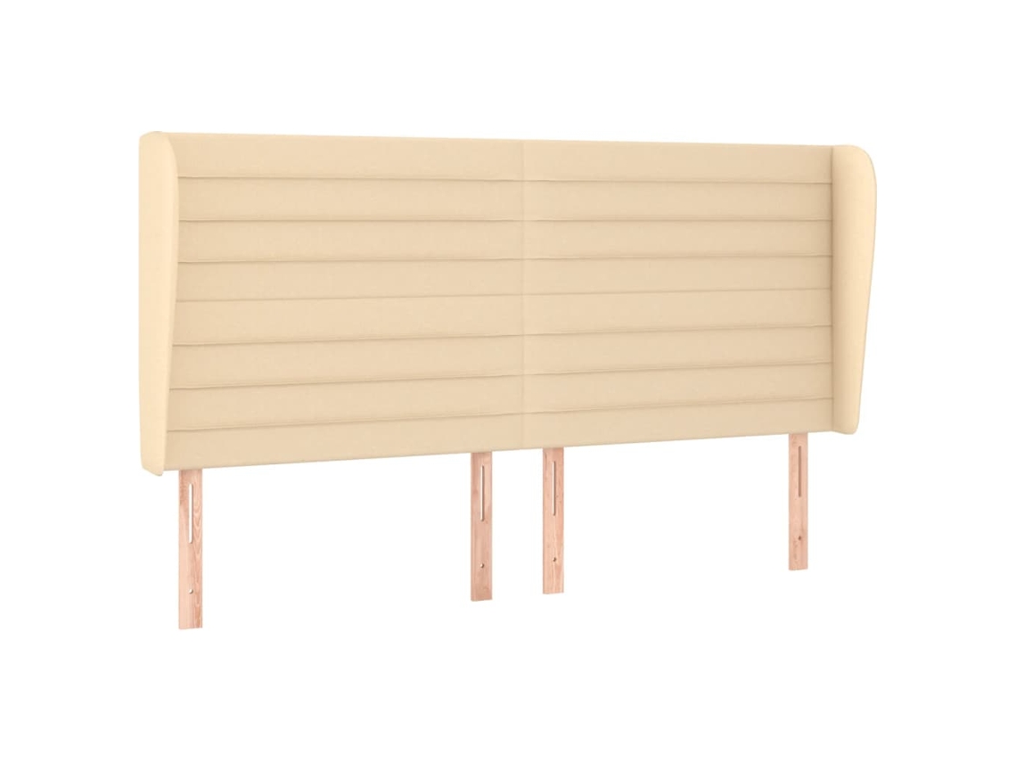 Cabeceira de Cama com Abas Tecido Creme MAISON EXCLUSIVE (203x23x118 cm)