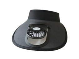 Chapéu De Verão Com Ventilador Cute Aba Larga Uv 3 Níveis Recarregável Usb Para Crianças Praia Viagem