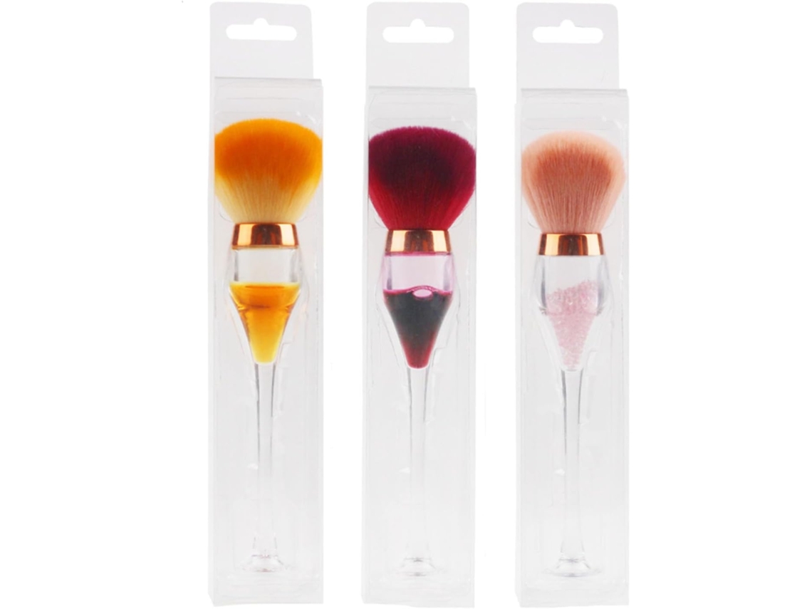 Conjunto de 3 pincéis para remover pó de unhas SFUSHOS