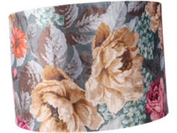 Capa Decorativa Criativa para Abajur de Mesa com Iluminação Embutida em Tecido com Estampa Floral. SFUSHOS
