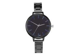 Relógio de Pulso para Mulher de Aço com Movimento de Quartzo Moda Negócio Lazer K084 g Preto