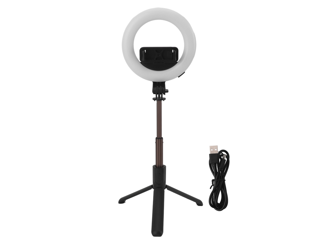 Lámpara de Mesa Circular 5 Pulgadas Trípode Bluetooth Selfies | S/MARCA