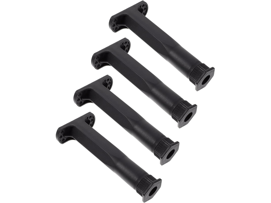 Kallory Conjunto De 4 Pés Apoio Ajustáveis Para Estrutura Cama, Altura Ajustável De 18a 34, 5cm, Suporte Central Em Aço