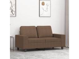 Vidaxl Sofá De 2 Lugares Tecido 120 Cm Castanho
