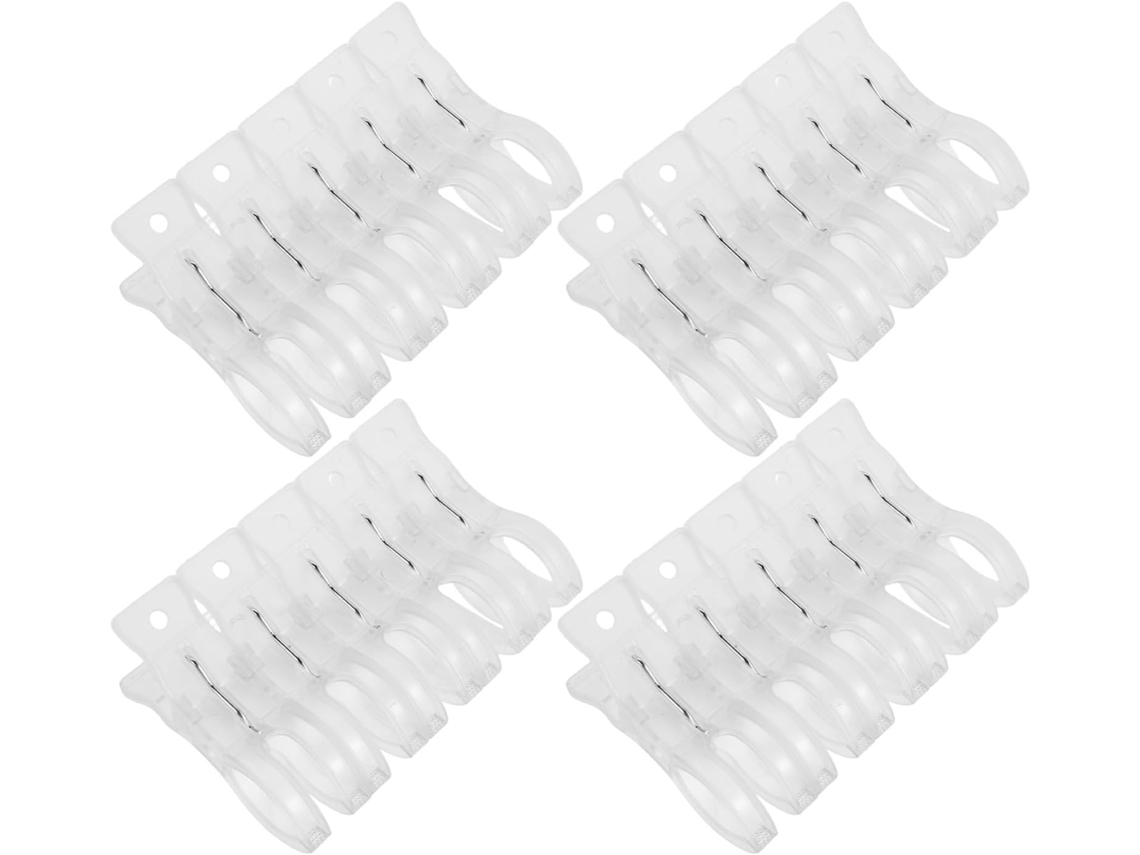 Didiseaon Conjunto de 20 Clipes Transparentes Balões Com Mola, Clipes de Plástico 9x4, Capas de Vinil de 5cm E