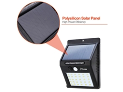 Luz Solar 30 Leds Sensor De Movimento Jardim Segurança