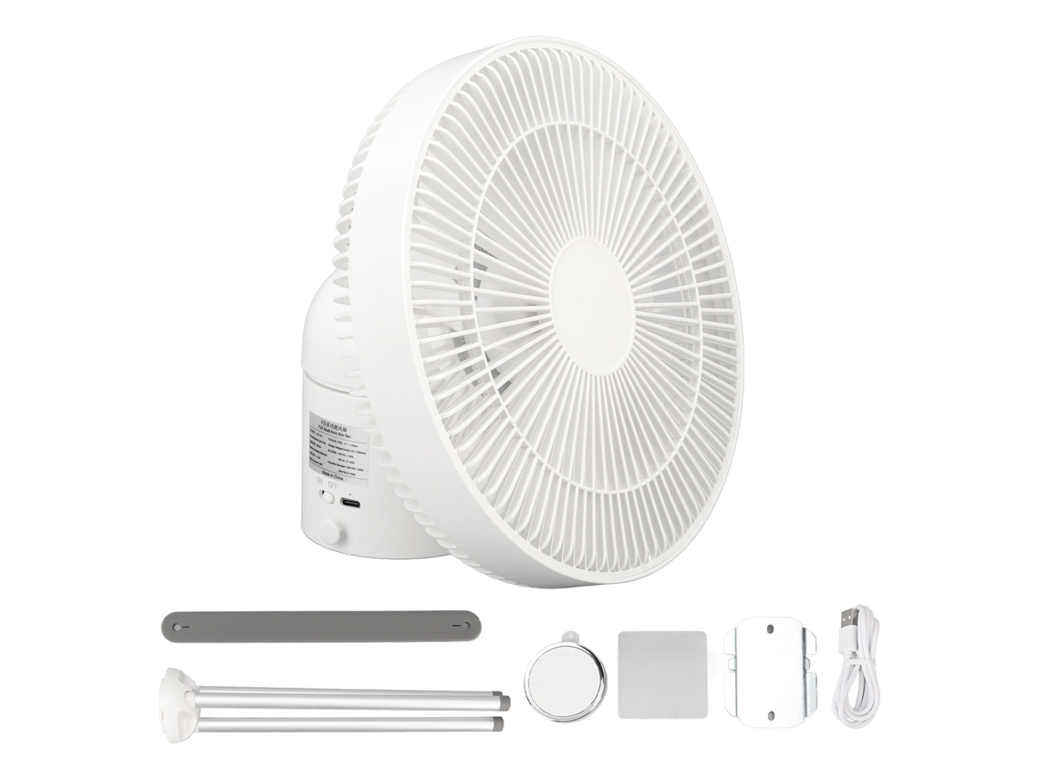 Laxiscreed Ventilador Elétrico Montável No Chão E Teto, Portátil E Recarregável Por Usb
