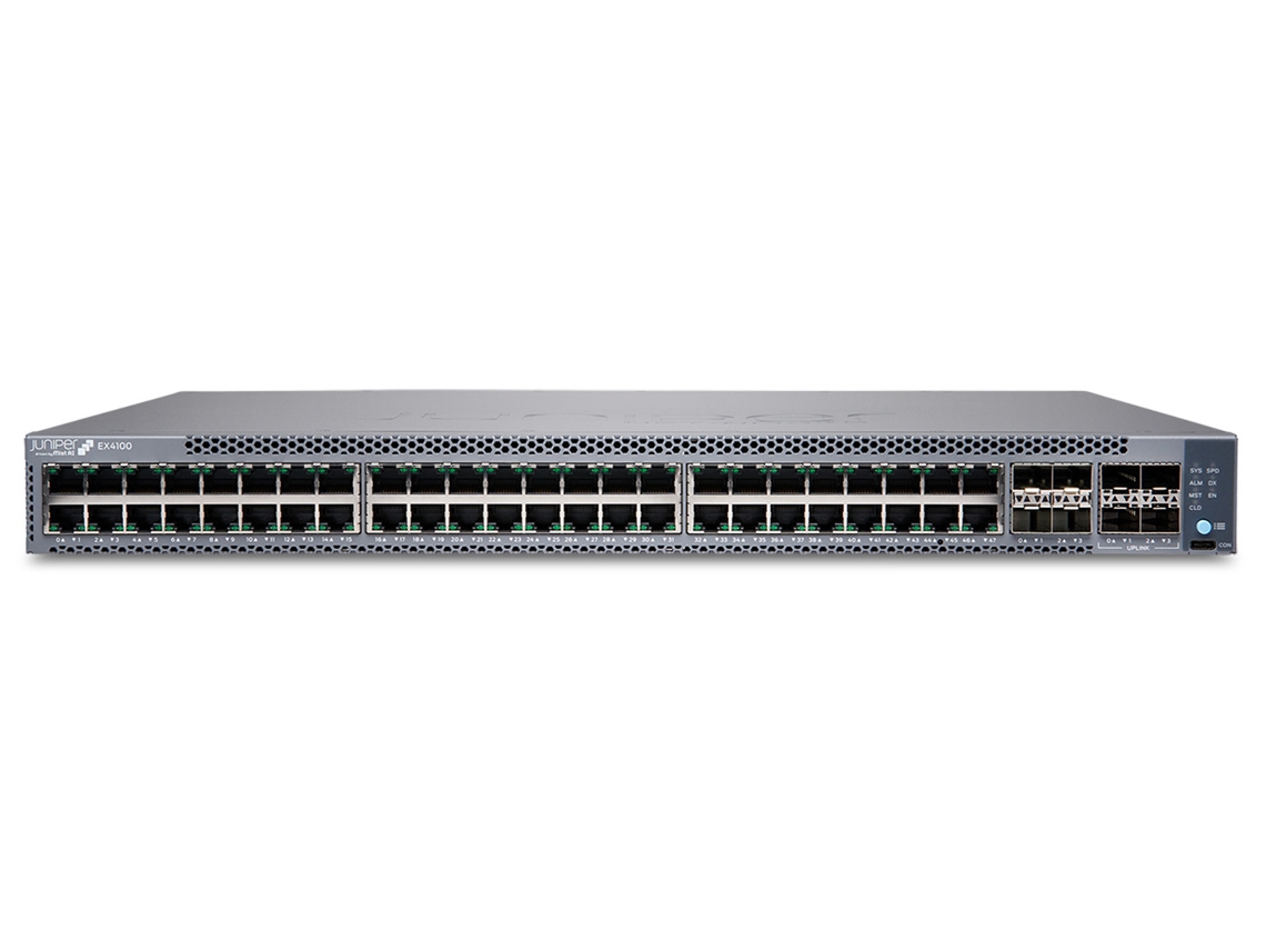 JUNIPER Ex4100-48T 1 Gbps Power Over Ethernet Poe 1U Cinza