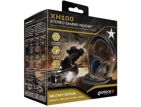 Microauscultadores Gaming GIOTECK XH-100 Military — Multiplataformas | Com micro