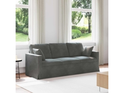 Vidaxl Sofá Cinza Escuro 198 X 78 X 80 Cm Veludo