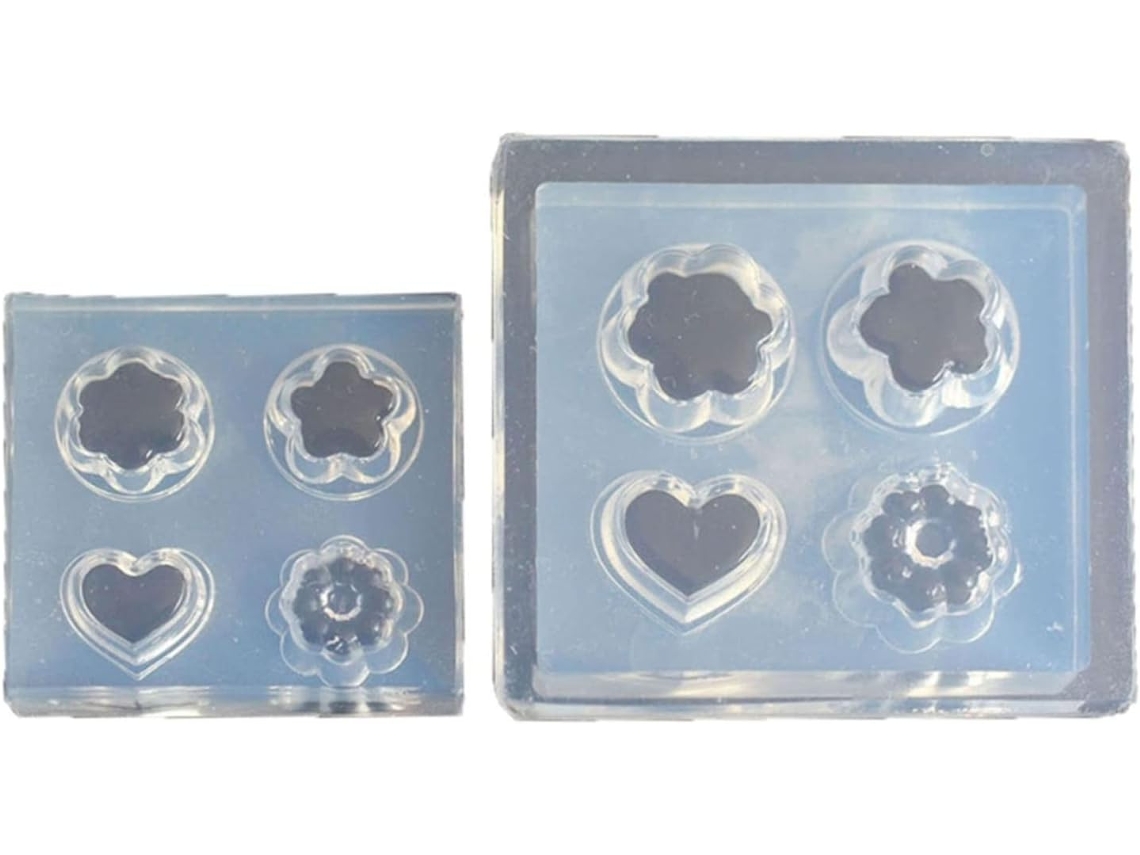 Conjunto de 2 Formas de Silicone com 4 Cavidades para Bolos, Chocolates e Cremes. SFUSHOS